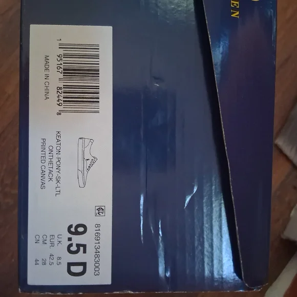 POLO RALPH LAUREN KEATON ON THE TACK PRINTED CANVAS SNEAKERS. NEW 9.5 - Picture 8 of 8